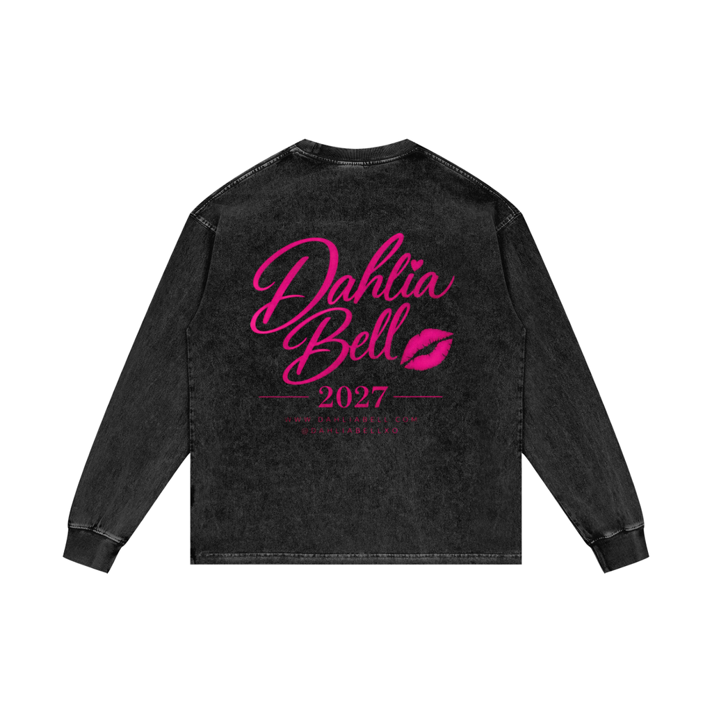 Acid Wash Oversize Long Sleeve T-Shirt
