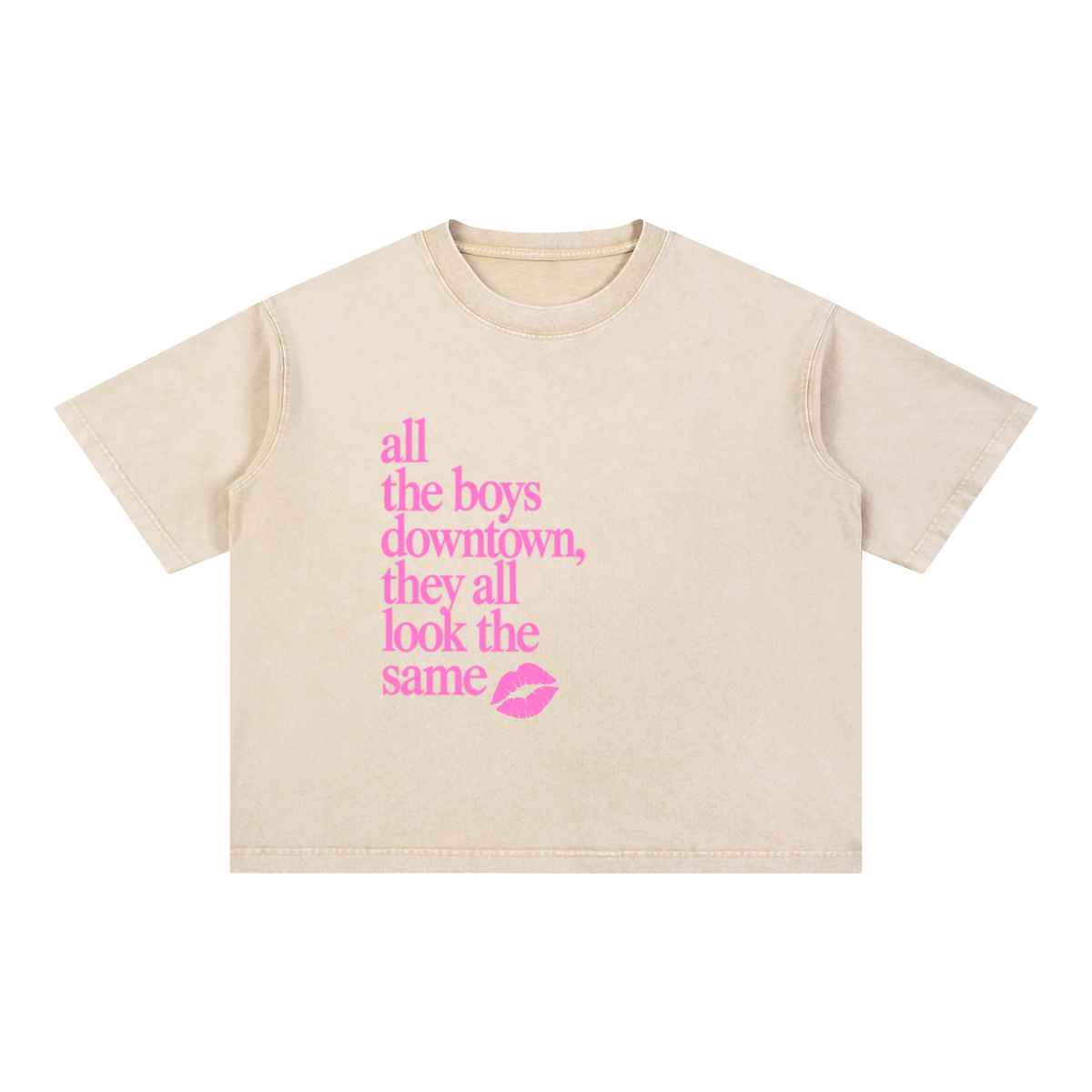 Mineral Wash Boxy Cotton T-Shirt