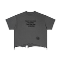 Vintage Wash Boxy Distressed Hem T-Shirt