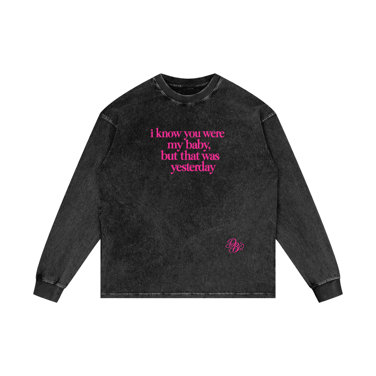 Acid Wash Oversize Long Sleeve T-Shirt